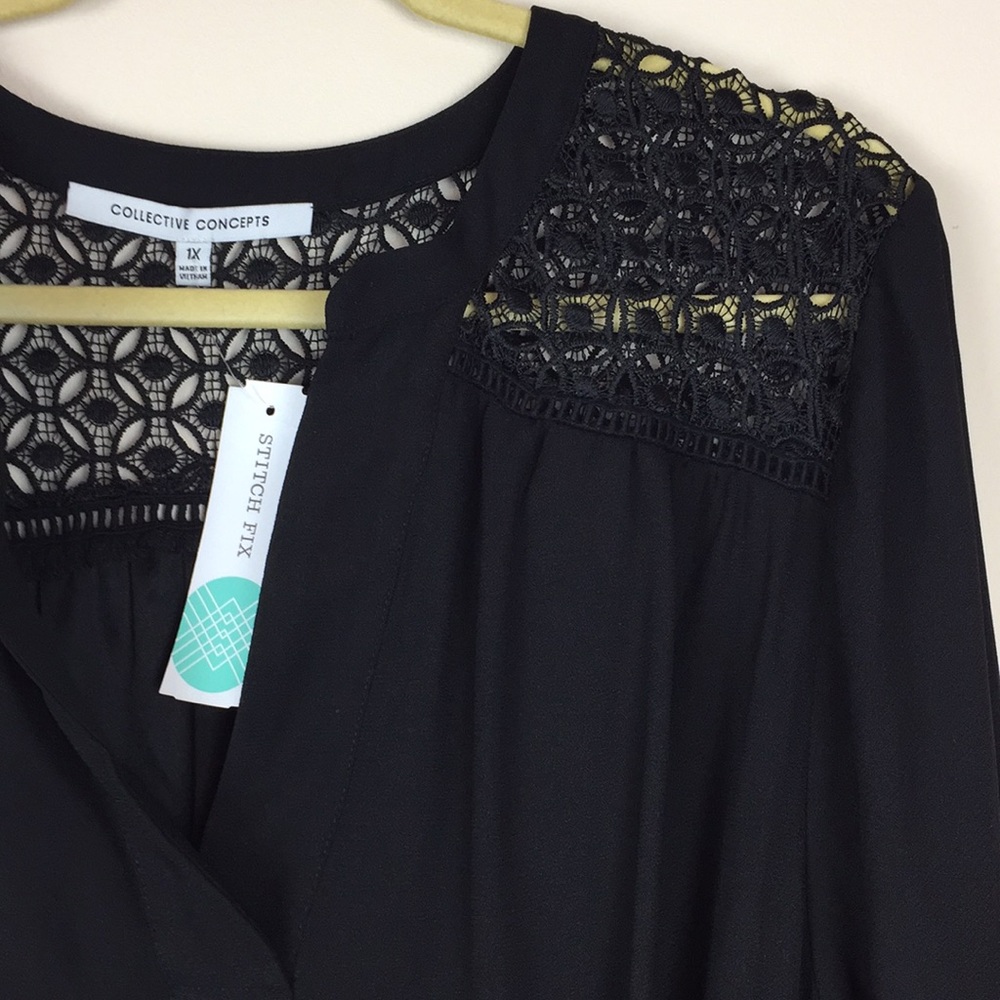 Collective Concepts - Britt Crochet Detail Shirt Dress - Picture 3 of 8